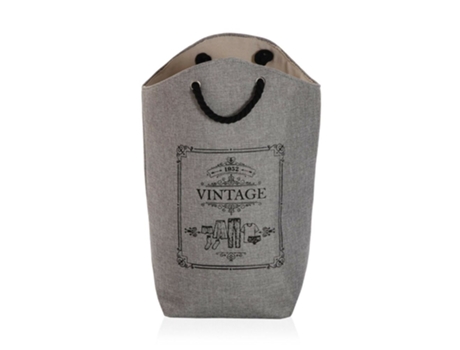 Cesta de Ropa Sucia VERSA Adele (52 x 52 x 60 cm - Gris)