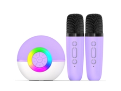 Máquina De Karaoke Infantil - Altavoz De Karaoke Bluetooth - Micrófono Todo En Uno - Morado