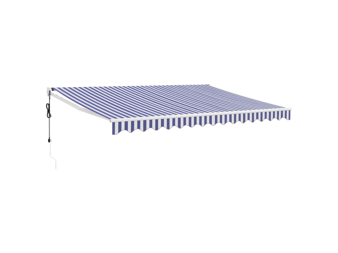 Maison Exclusive - Toldo Retráctil Automático Azul Y Blanco 4,5x3 M