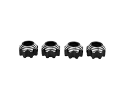 adaptadores hexagonales de 8x32 a 17 mm para ruedas de 3,8 pulgadas de coches eléctricos y camiones, aluminio negro.