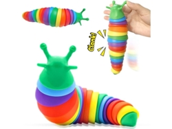 Juguete Sensorial De Babosa Impreso En 3d Con 19 Piezas Flexibles Para Aliviar El Estrés.