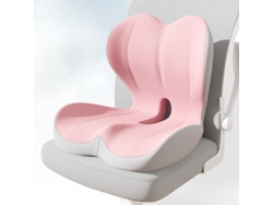 Cojín De Asiento Ergonómico De Espuma Viscoelástica Para Silla De Oficina Con Almohada De Apoyo Lumbar (rosa) Digitallab