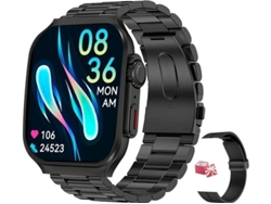 Bestvite - Smartwatch para hombre con respuesta de llamadas, reloj táctico HD de 1,96", resistente, deportivo, para actividades al aire libre