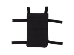 Bolsa Portátil Para Guardar Muletas Con Bolsillos, Ligera, De Tela Oxford Negra, 20x30cm