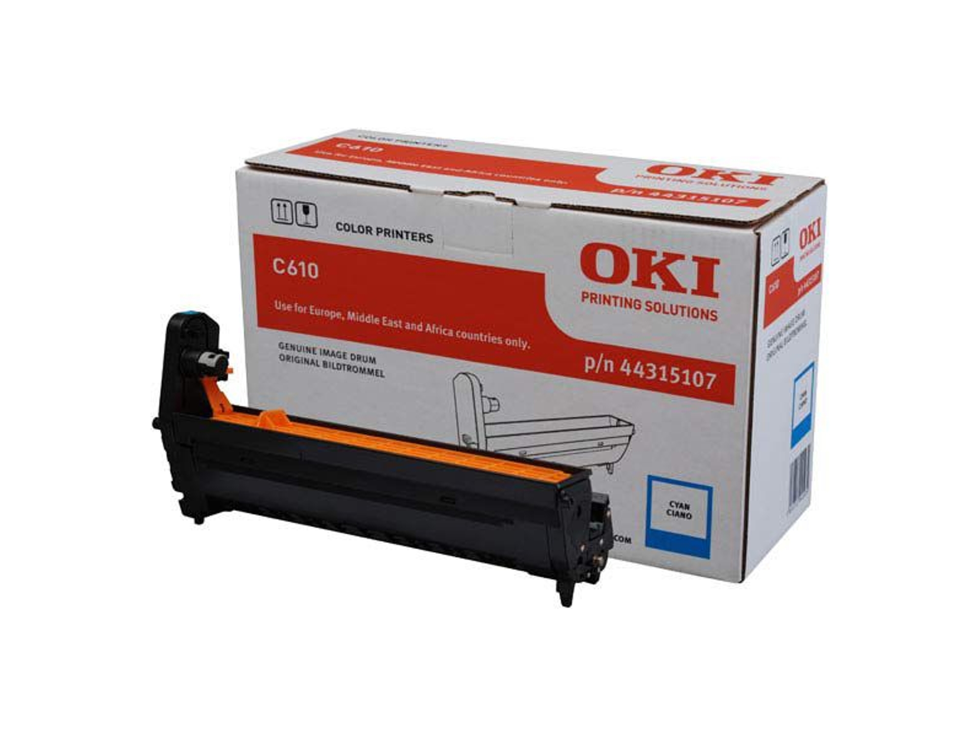 Tambor OKI 44315107 20000 Páginas Cian  para C610dn, 610dtn, 610n