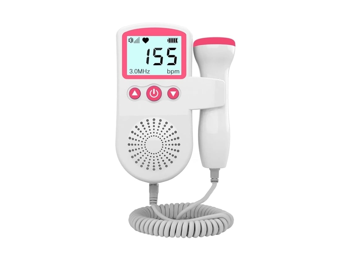 Monitor Portátil De Doppler Fetal, Detector Fetal, Ecrã Lcd De Bolso, 50-230 Mhz, Cuidados Pré-natais, Rosa
