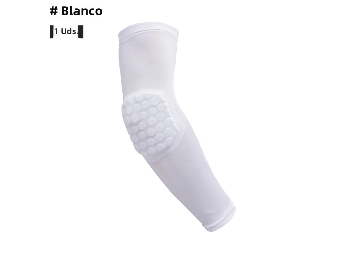 (blanco, 1 Pieza, Xs) Manga De Brazo De Baloncesto, Codera, Soporte De Codo, Transpirable.