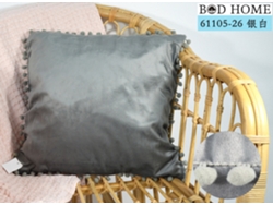 Almofada Lisa Con Rebordo De Bolas Prata 45*45cm BOD HOME