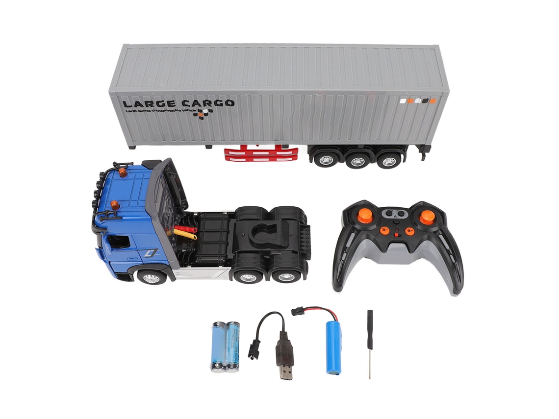 Walshlxq-camión Semi Rc Con Puertas Abiertas, Contenedor, Aleación, Música Y Remolque Transportador