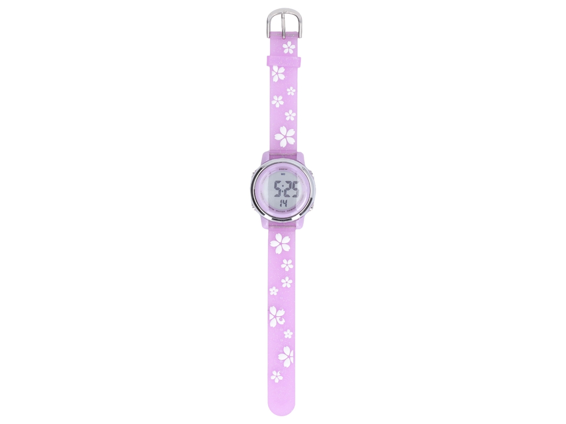 Dan26-reloj Deportivo Digital Para Niñas Con Escala Clara Reloj De Dibujos Animados 3d Impermeable Con Luz Led Alarma Para Niñas De 3 A 10 Años Morado