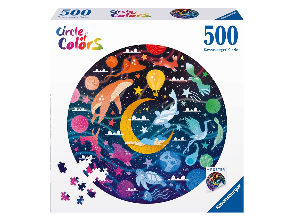 Rompecabezas redondo Ravensburger Circle of Colors Dreams, 500 piezas