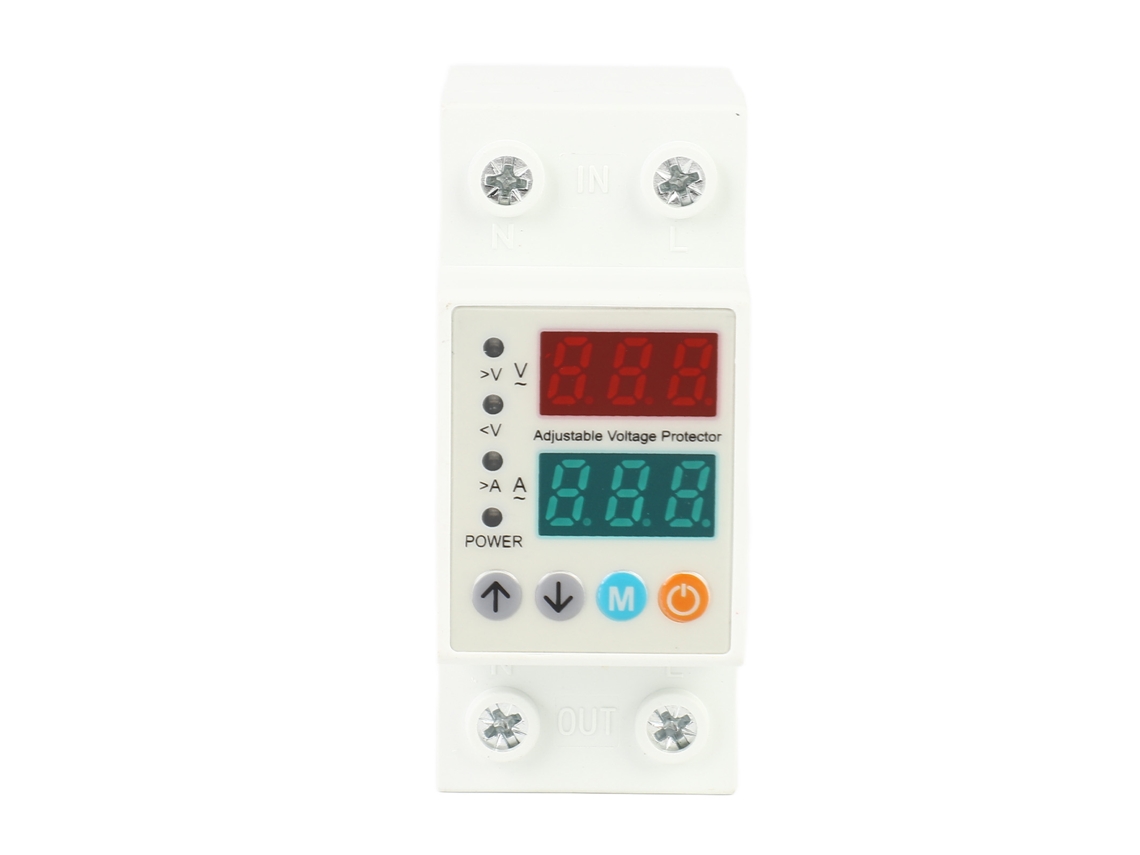 Protector De Voltaje Digital 2p 63a Ac220v Con Reinicio Automático Y Pantalla