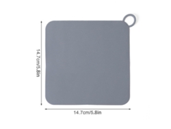 Tapa Desodorizante Silicona Anti-olor Para Drenaje Baño Cocina Suave Duradera Blanca Gris 14,7*14,7 Cm Gris
