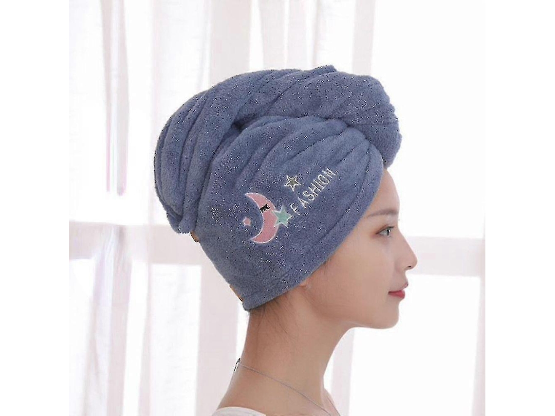 Toalla de secado rápido, funda para secar el cabello, funda absorbente de baño de vellón coral, 2 unidades, Rosewell
