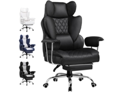 Silla GTPLAYER para Juegos, Silla de Oficina Con Soporte Lumbar de Resortes Ensacados, CóModa para Computadora con Reposabrazos y Reposapiés Negro