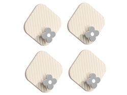 4 Ganchos Adhesivos De Plástico Impermeables Sin Clavos Para Pared De Baño Y Cocina