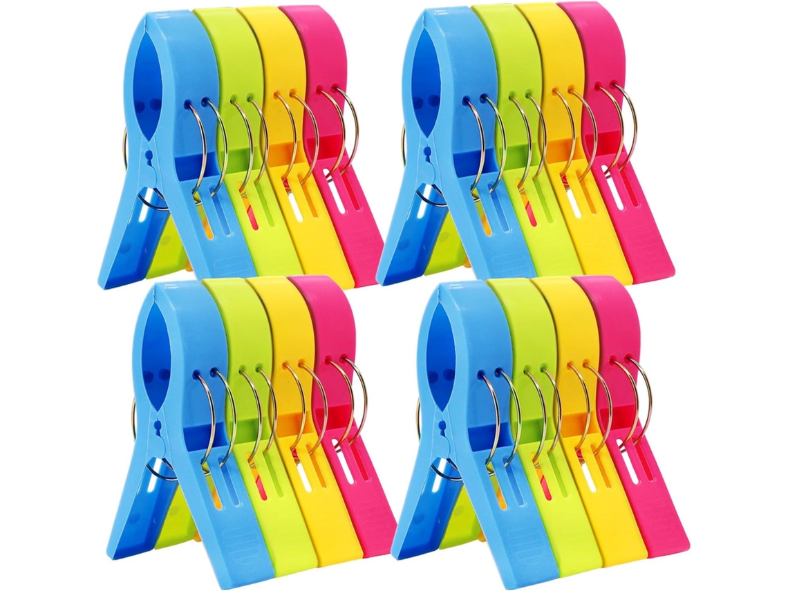 HYMNORA Clips para toallas de playa, 16 piezas