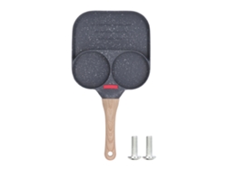 Sartén De Aluminio Con Revestimiento De Silicona Termosensible, 3 Agujeros, Antiadherente, Para Huevos, Tortitas Y Tortillas.