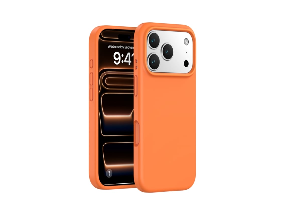 (naranja, Iphone 17 Pro Max) Funda De Silicona Líquida Para Iphone, Protección Integral Para El Botón De La Cámara.