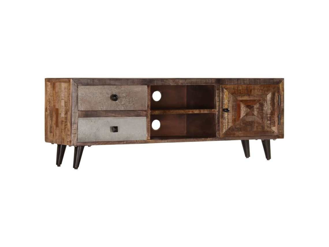 Mueble de Armario Tv 118X30X40 Cm Madera de Mango Maciza