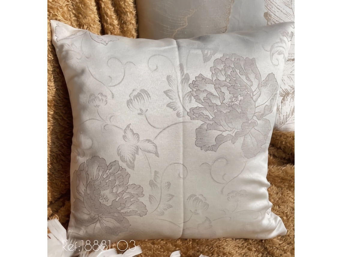 Avec Funda de cojín con estampado de loto marrón 45*45cm BOD HOME