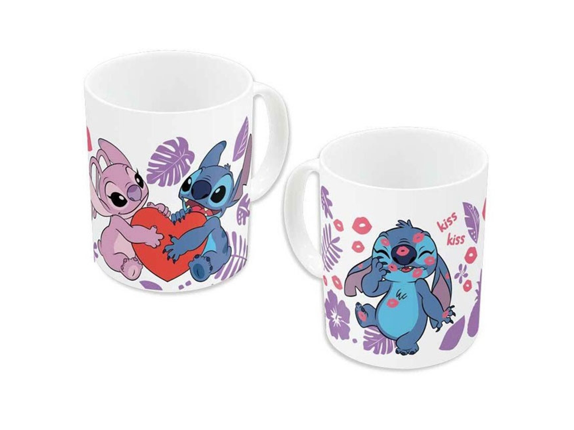 Taza de cerámica con dibujo de Stitch de Disney (325 ml, 93488)