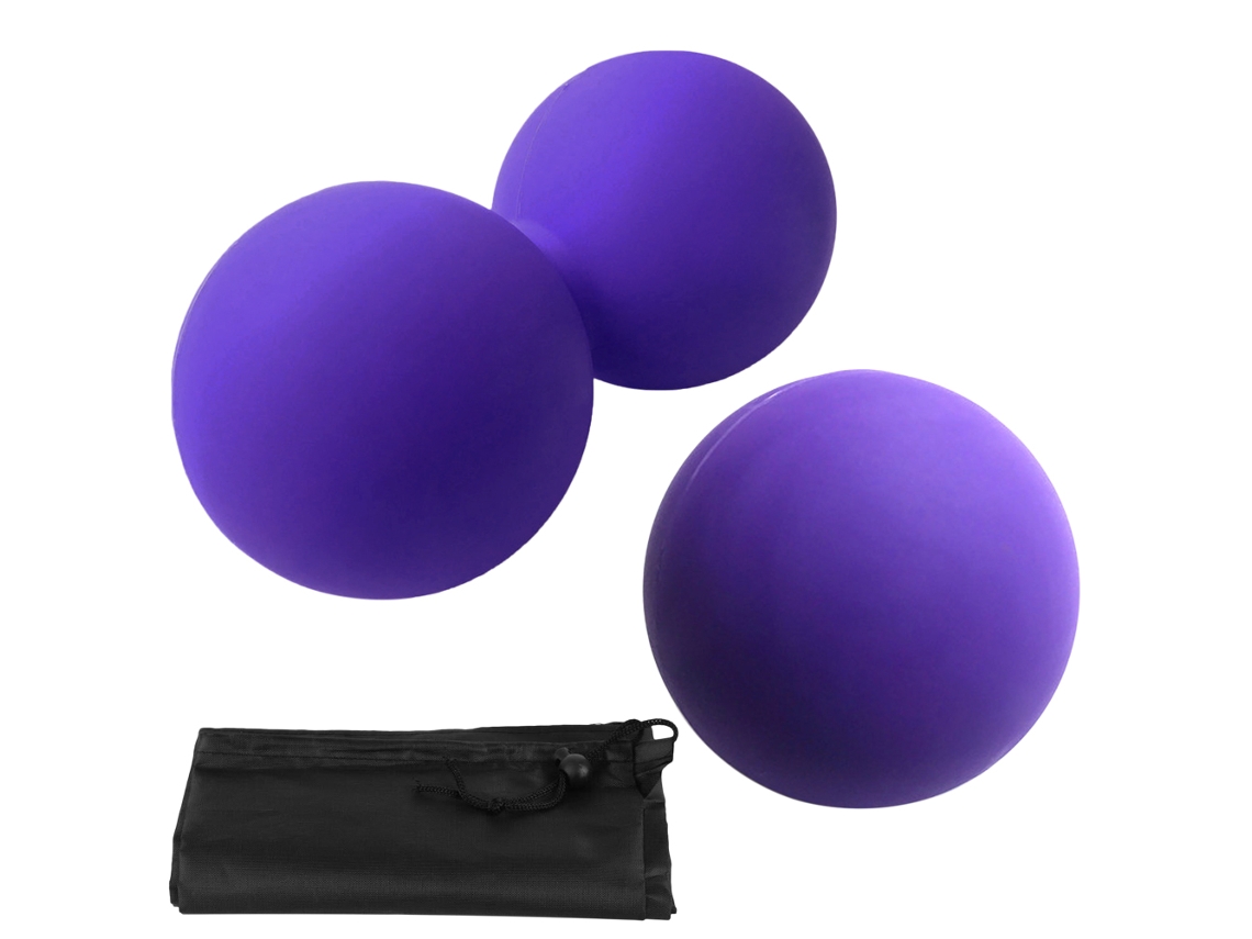 Kit De Pelotas De Masaje De Cacahuete Doble Y Pelotas Fasciales Para Terapia Muscular Y Técnica De Relajación De Tejido Profundo.