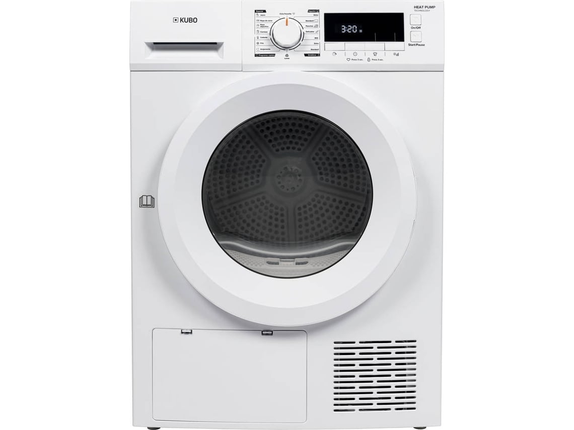 Secadora KUBO KBDM9343HP (8 Kg - Bomba de Calor - Blanco)