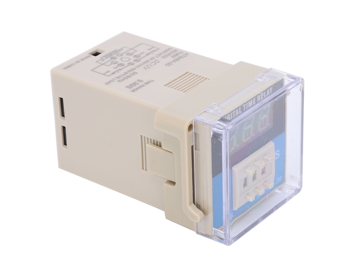 Relé De Tiempo Con Display Digital Led Ajustable 0.1s-99.9s Ats48a-20dc12v