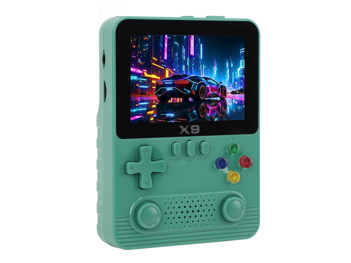 Consola De Juegos Portátil 32g Pantalla Ips De 3.5 Pulgadas Arcade Retro Nostálgico Verde