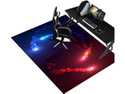Tapete Escritório Protetor Cadeira Gamer Antiderrapante 80 X 120 Cm