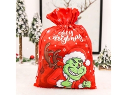 Bolsa De Regalo Navideña Reutilizable Con Cordón De Papá Noel En Malla