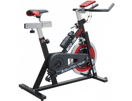 Ecode Evolution Tour bicicleta de spinning uso semiprofesional con pantalla lcd y variable. estabilizadores. completamente regulable. rueda inercia 21kgrs bike 115x49x115