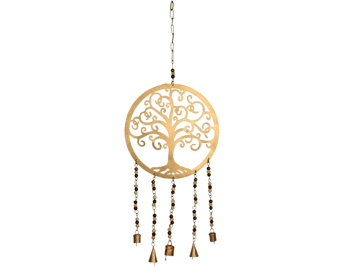 Colgante Árbol de la Vida Dorado de Metal 70*3*26cm Colgante
