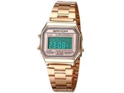 Reloj De Pulsera Electrónico Hombre Moda Simple Sanda Oro Rosa