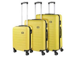 Juego De Maletas Rígidas Abs SKPAT Nantes amarillo (50X76x28 Cm - 95L)