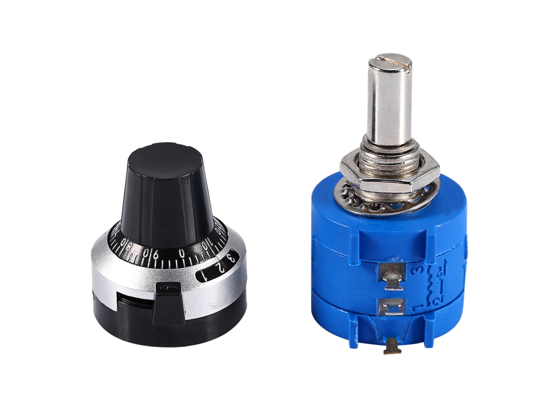 Omni-potenciómetro Preciso Bobinado Rotativo 10k Ohm 10 Vueltas 3590s-2-103l Con Perilla