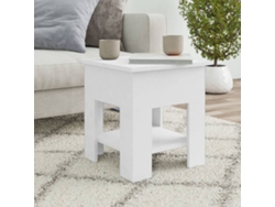 Mesa De Centro Blanco Madera Contrachapada 40x40x42 Cm
