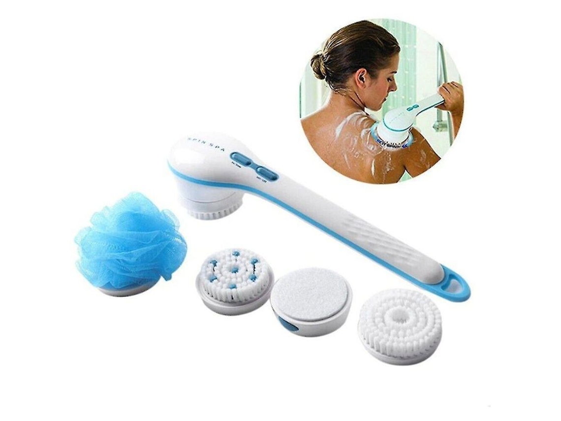 Cepillo De Baño Eléctrico Con 5 Funciones: Masaje Exfoliante, Cepillo Giratorio Para Spa.