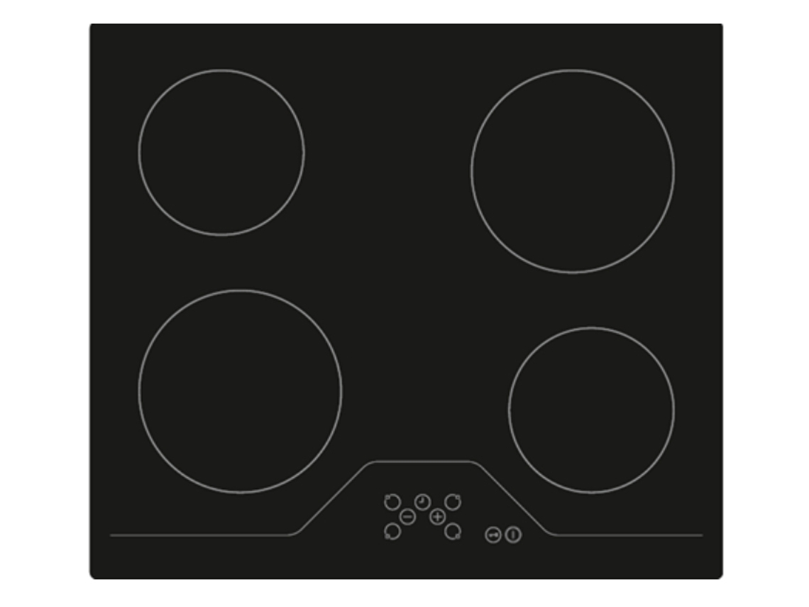 Placa de Induccíon TELEFUNKEN TK60V4ATT (Eléctrica - 59 cm - Negro)