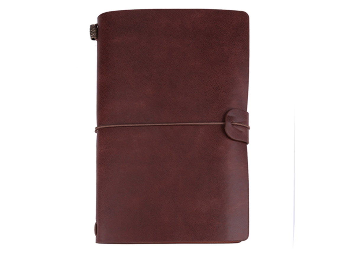 Cuaderno De Viaje De Cuero Pu Clásico Diario Personalizable Y Rehacible Bloc Notas (marrón Oscuro)