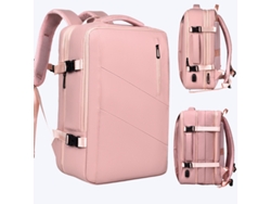 Mochila de viaje, mochila de cabina expandible, mochila unisex para portátil Cuich (rosa)