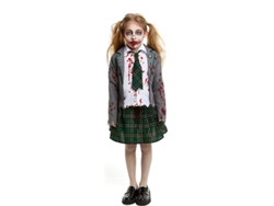 Disfraz de Colegiala Zombie gris con chaqueta para niña y adolescente
