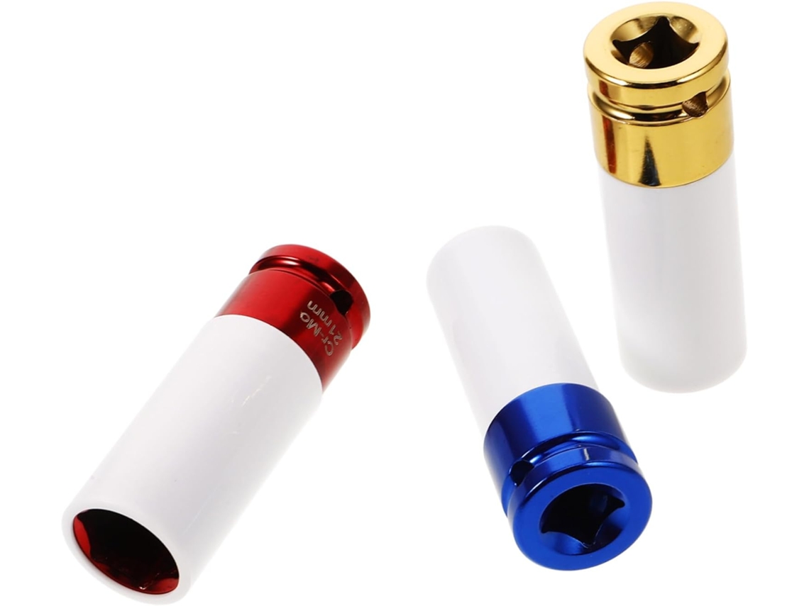 Juego De Llaves De Vaso Antiarañazos De 3 Piezas Para Tuercas De Rueda, Funda Protectora, Llave De Vaso Para Neumáticos