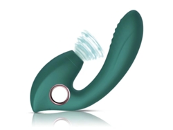 Vibrador De Masaje De Succin Porttil 2 En 1 Para Mujeres (verde)