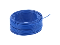 Cable eléctrico flexible con 19 núcleos Bvr‑1x2.5, cobre rojo, aislado, CA 450 V, 100 m/328,1 pies, color azul.