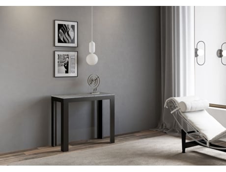Consolas Linea Evolution Extensible hasta 300 cm ITAMOBY (90 x 40 x 77 cm - Paneles de Melamina - Cemento)
