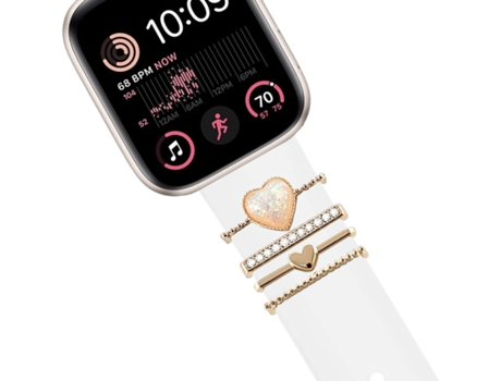 Correa Apple Watch Series 6 44Mm Pulsera con Adorno Cristal Blanco