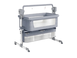 Silla mecedora para bebé, de tela, diseño ligero, Bjj-601-Gris medio