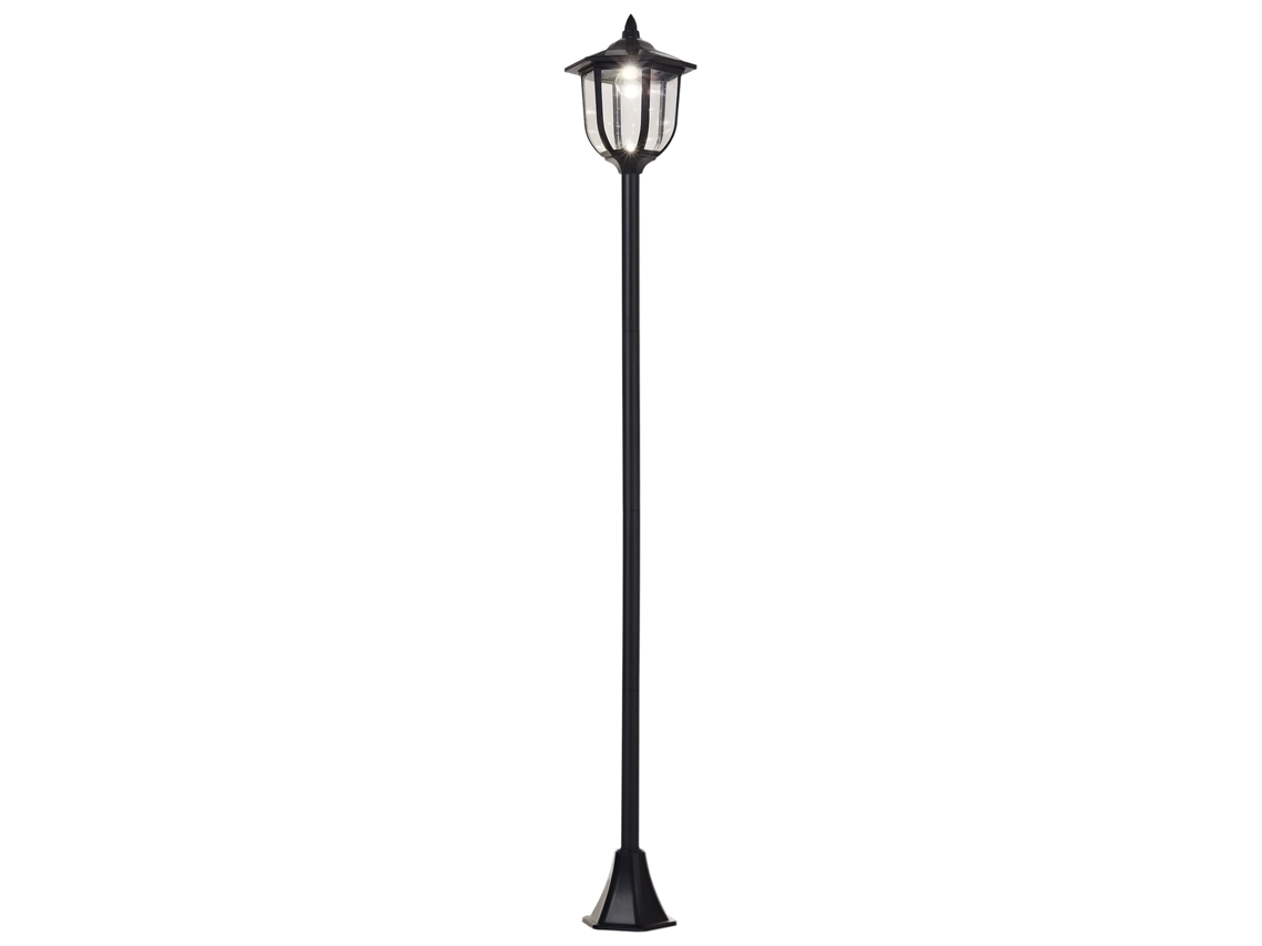 Lámpara De Pie Solar Para Exteriores, Farol Led Clásico, 60 Lm, 26 X 26 X 177 Cm, Color Negro.